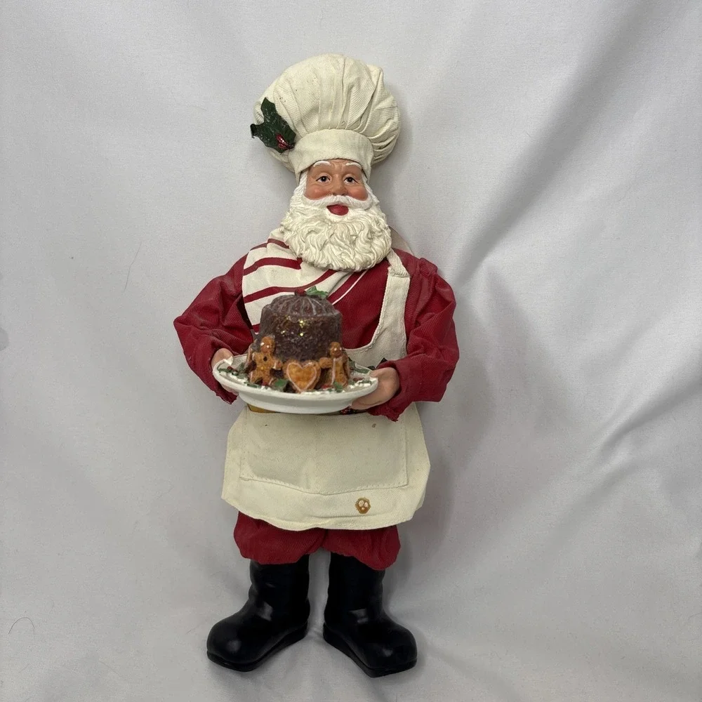 Possible Dreams Clothique Santa Claus Cake Baker Chef Figgy Pudding Figure Mache